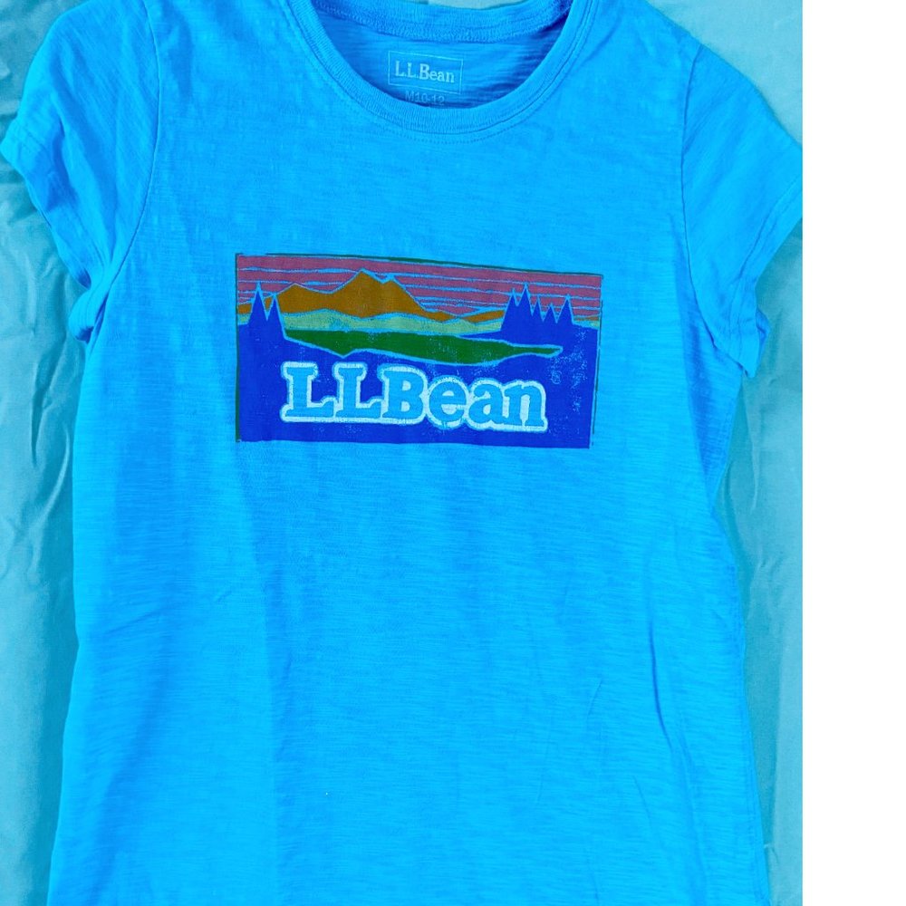 L.L. Bean Top with Rainbow Landscape